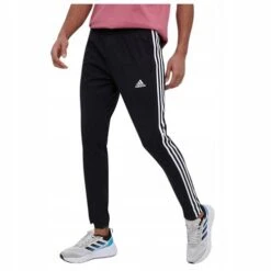 Pantalon Adidas Essentials Jersey Simple Ourlet Ouvert Fuselé 3 Bandes IC0044 -Magasin De Vêtements adidas ic0044 ic0044 6 e